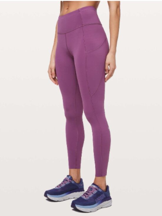 lululemon athletica Pants - Lululemon Fast & Free 7/8 Tight II *Non-Reflective Nulux 25" Vintage Plum Size 4
